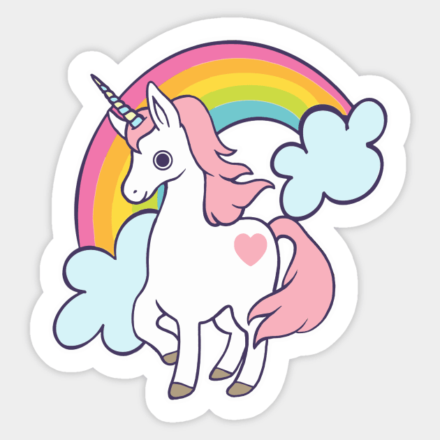 Rainbow Unicorn Sticker by SarahJoncas